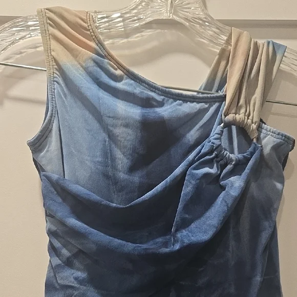 HALLOWEEN! Ice Skater Blue and Cream Dress/leotard, S/M - Competiton Quality - Picture 2 of 5